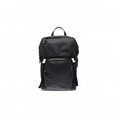 PRADA GRAY SILVER HARDWARE NYLON RUCKSACK DAYPACK 2VG0135 (45*27*17cm) 